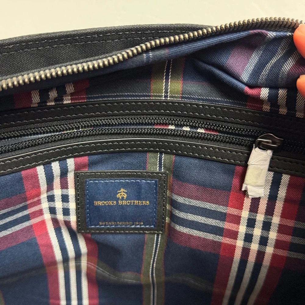 Brooks Brothers Black Wells Laptop Tote - Picture 7 of 9